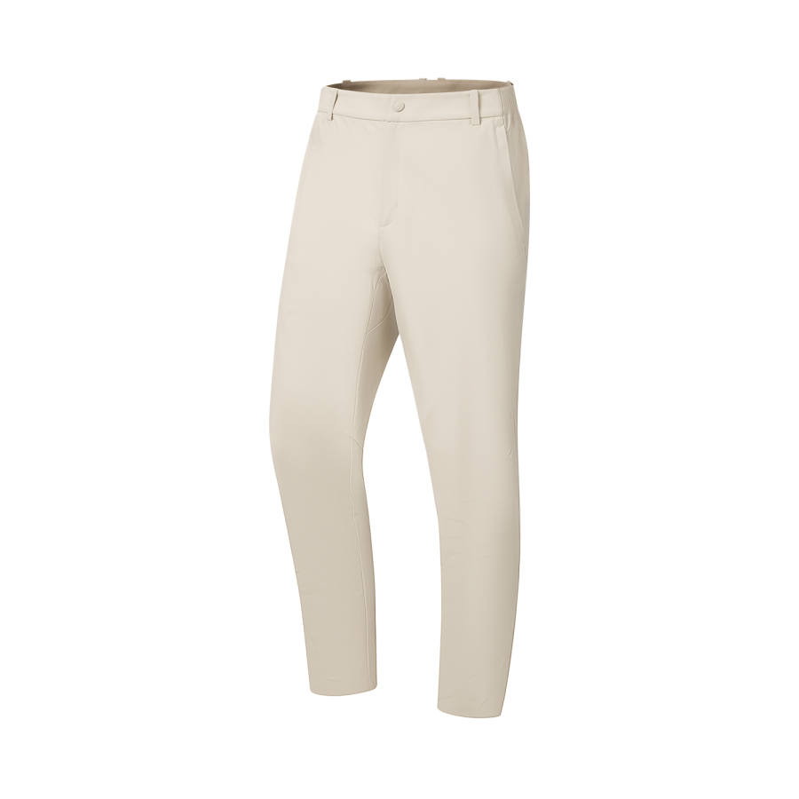 Li-Ning Li Ning Gold Logo | Knitted Sweatpants Men's Coconut Khaki Moderate Straight Fit Pants