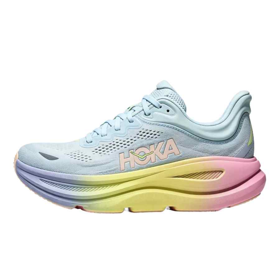 HOKA ONE ONE Bondi 9 Running Shoes Women's Low Top Sparkling Blue/Cloudy Sky