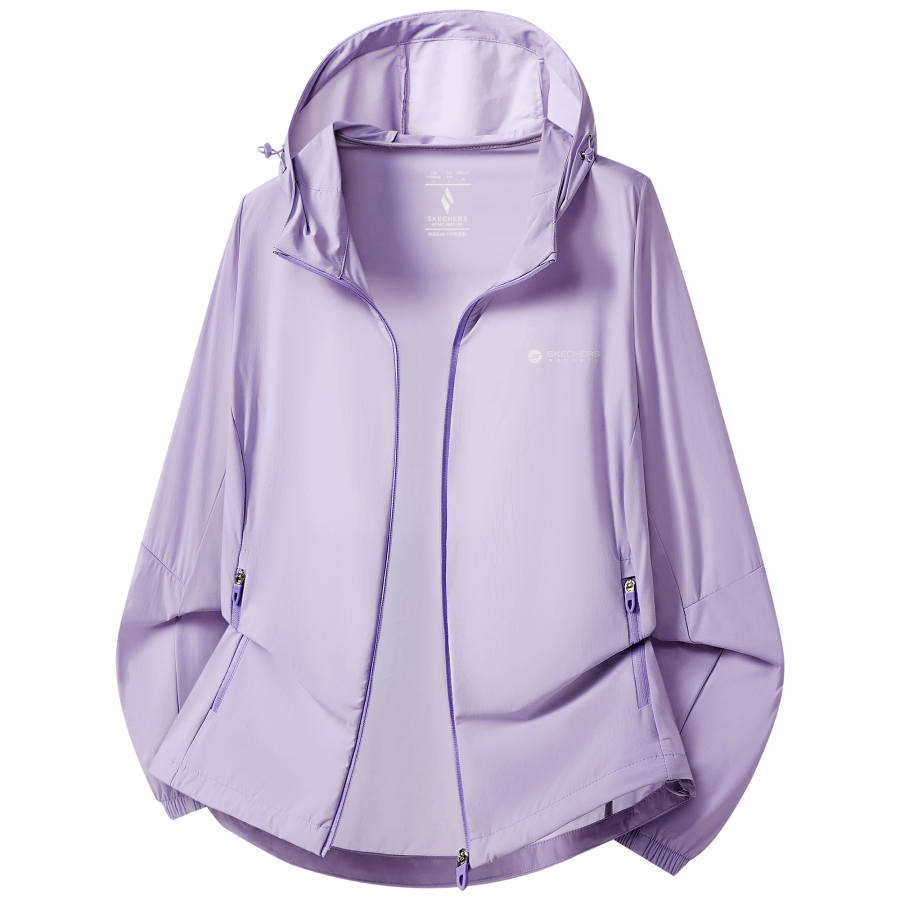Skechers Sun Protection Clothing Women's Light Purple Hooded Non Detachable Thin Straight Fit