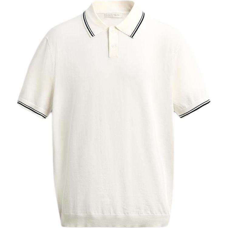 ZARA Polo Shirts Men's White Moderate