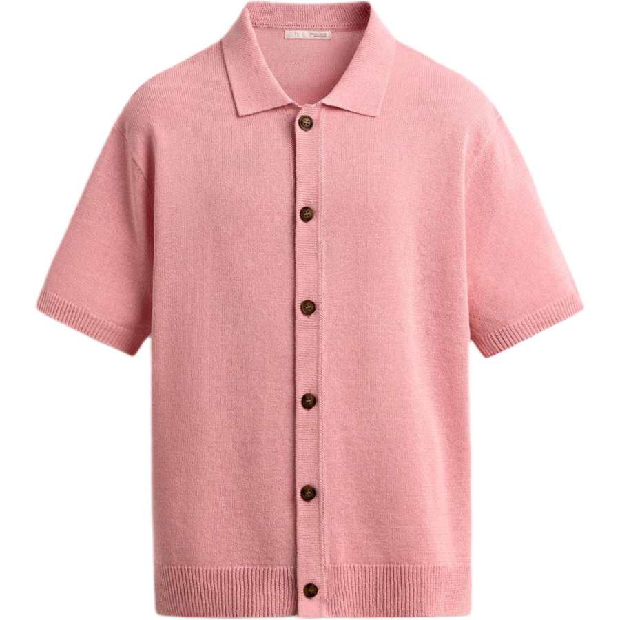 ZARA ZARA Shirts Men's Pink Lapel Moderate