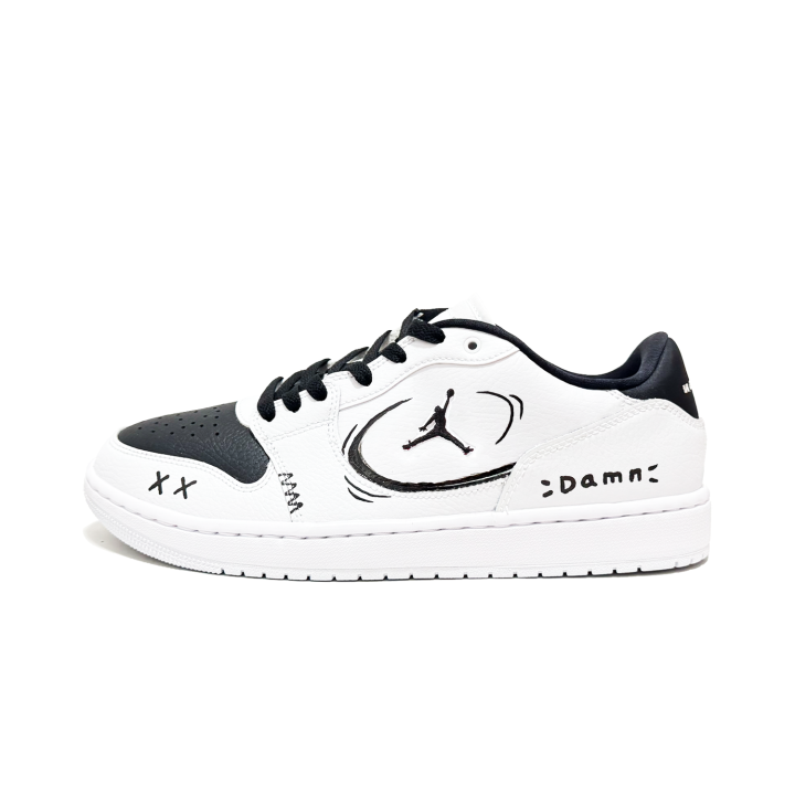 Jordan Jordan COURT CONNECT Skateboard Shoes Unisex Low Top Black/White/Gray