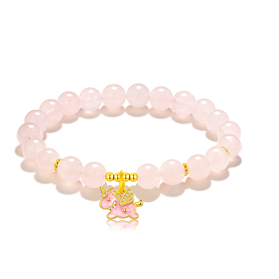 Barbie Pink Crystal Beaded Bracelets Women's