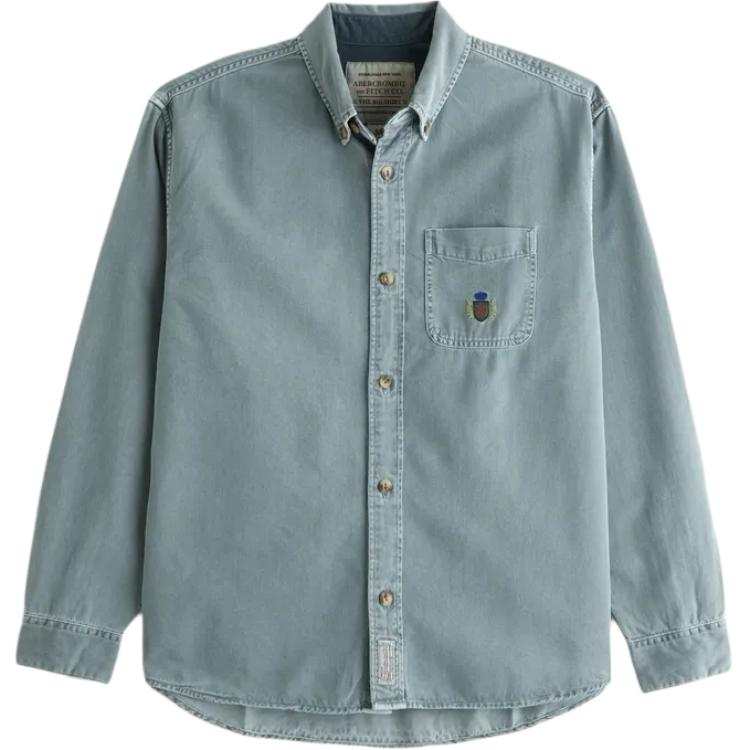 Abercrombie&Fitch Shirts Men's Blue Moderate