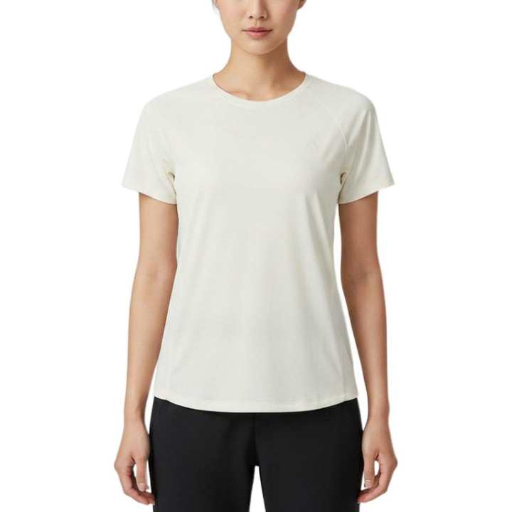 Adidas Adidas T Shirts Women's Ecru Crew Neck Moderate