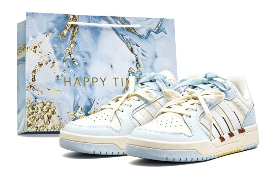 Adidas Adidas ENTRAP Synthetic Leather Low top Skateboard Shoes Unisex Light Blue Shopping Bag