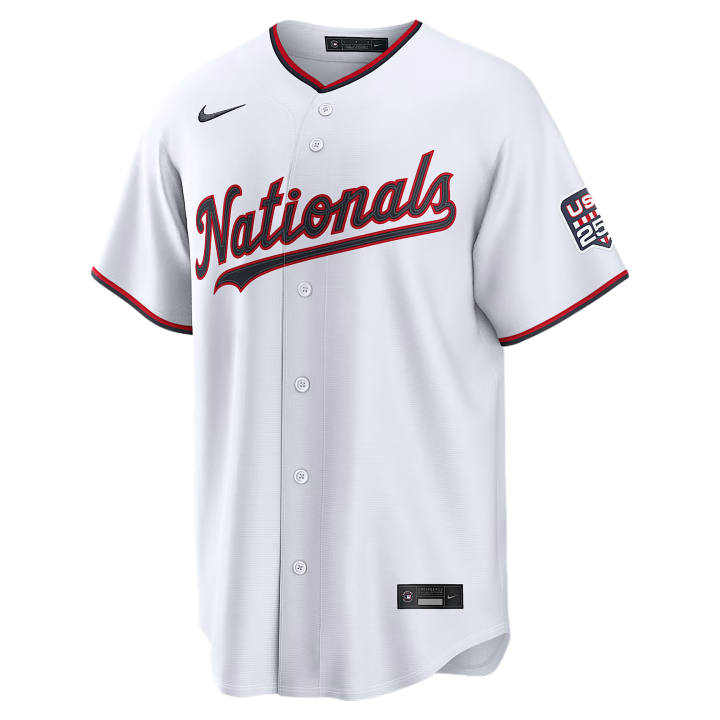 Nike Nike X MLB Baseball Jerseys Men's White V Neck Moderate