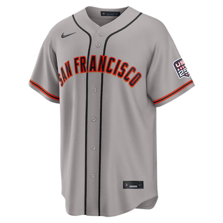 Nike Nike X MLB Baseball Jerseys Men's Gray V Neck Moderate