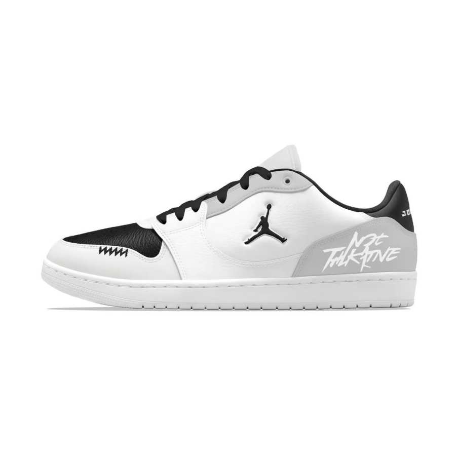 Jordan Jordan COURT CONNECT Skateboard Shoes Men's Low Top Black/White/Gray