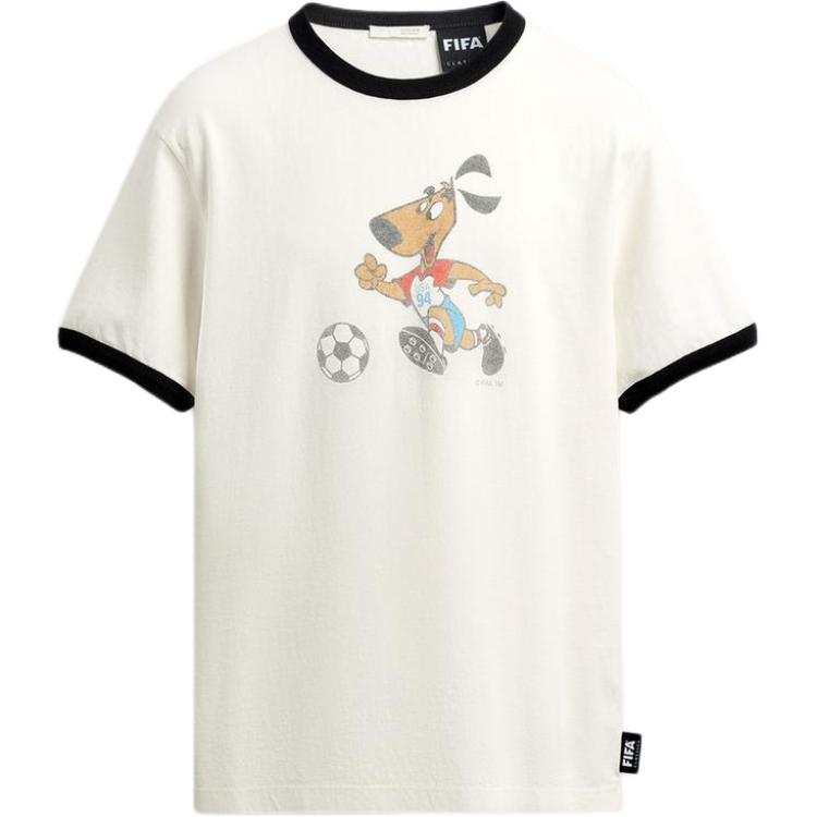 ZARA T Shirts Men's Frosted White Crew Neck