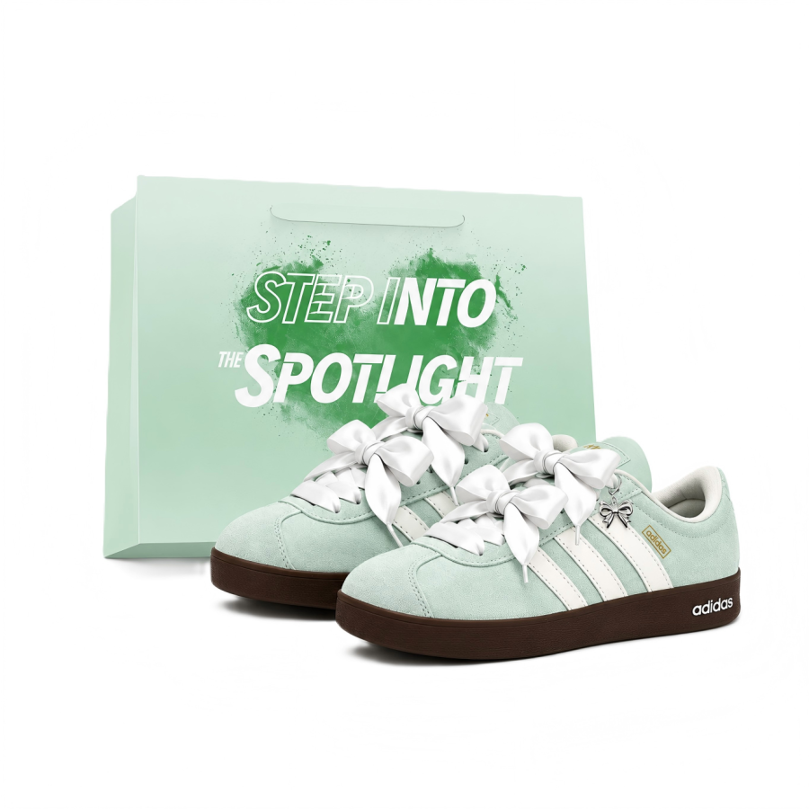 Adidas Adidas VL COURT 2.0 Skateboard Shoes Unisex Low Top White/Green