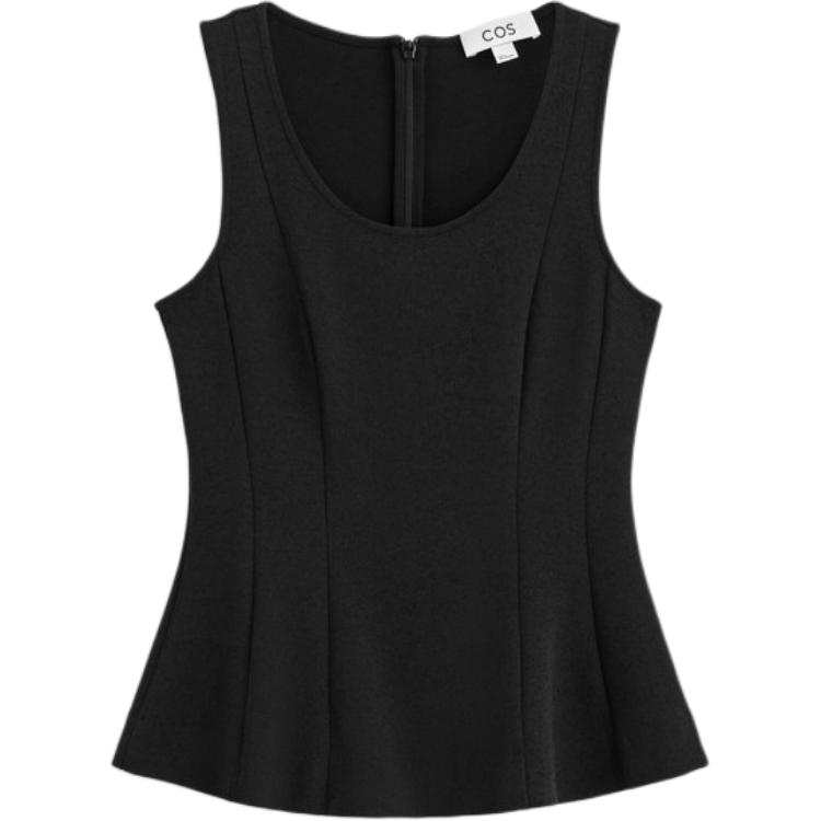 COS Knitwear Women's Black Crew Neck Moderate Straight Fit