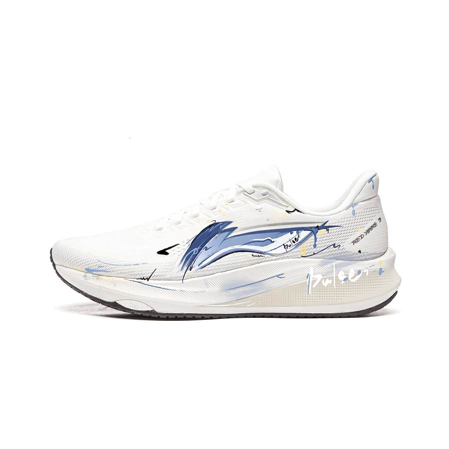 Li-Ning Li Ning Red Hare 9 Running Shoes Men's Low Top White/Black/Blue