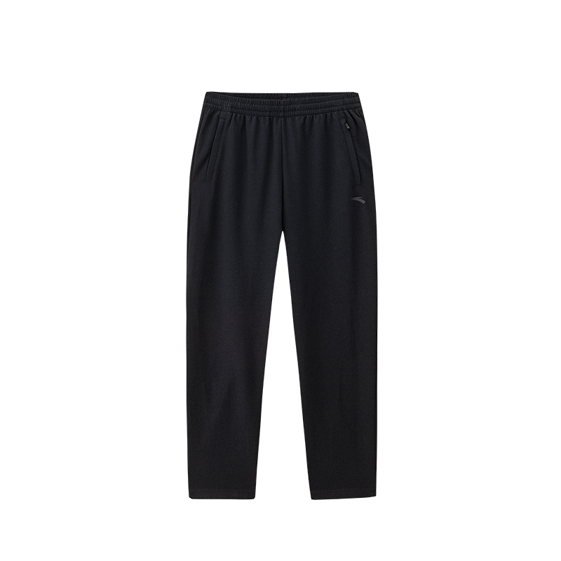 ANTA Variety Training Collection Knitted Sweatpants Men's Black Moderate Straight Fit Pants