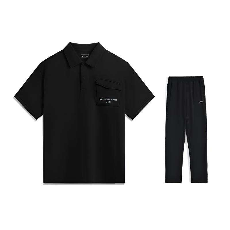 Li-Ning Li Ning Casual Sportswear Men's Polo Collar Moderate