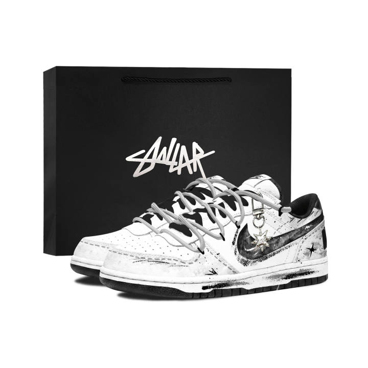 Nike Nike Big Skateboard Shoes Men's Low Top White/Black