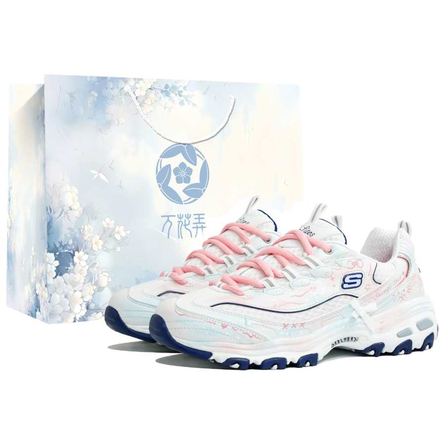 Skechers D'Lites 1.0 Chunky Sneakers Women's Low Top Pink/White