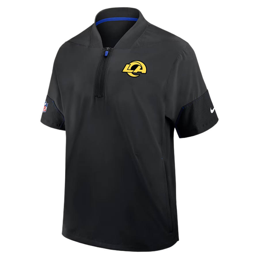 Nike Nike NFL T Shirts Men's Black/Bright Royal Blue/Yellow Baseball Collar Moderate