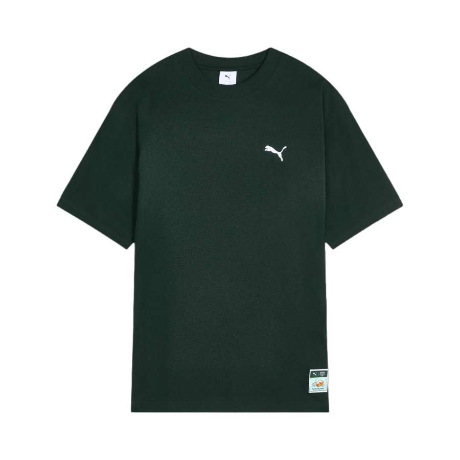 PUMA X MONDAY SLEEPING CLUB T Shirts Unisex Forest Green Crew Neck