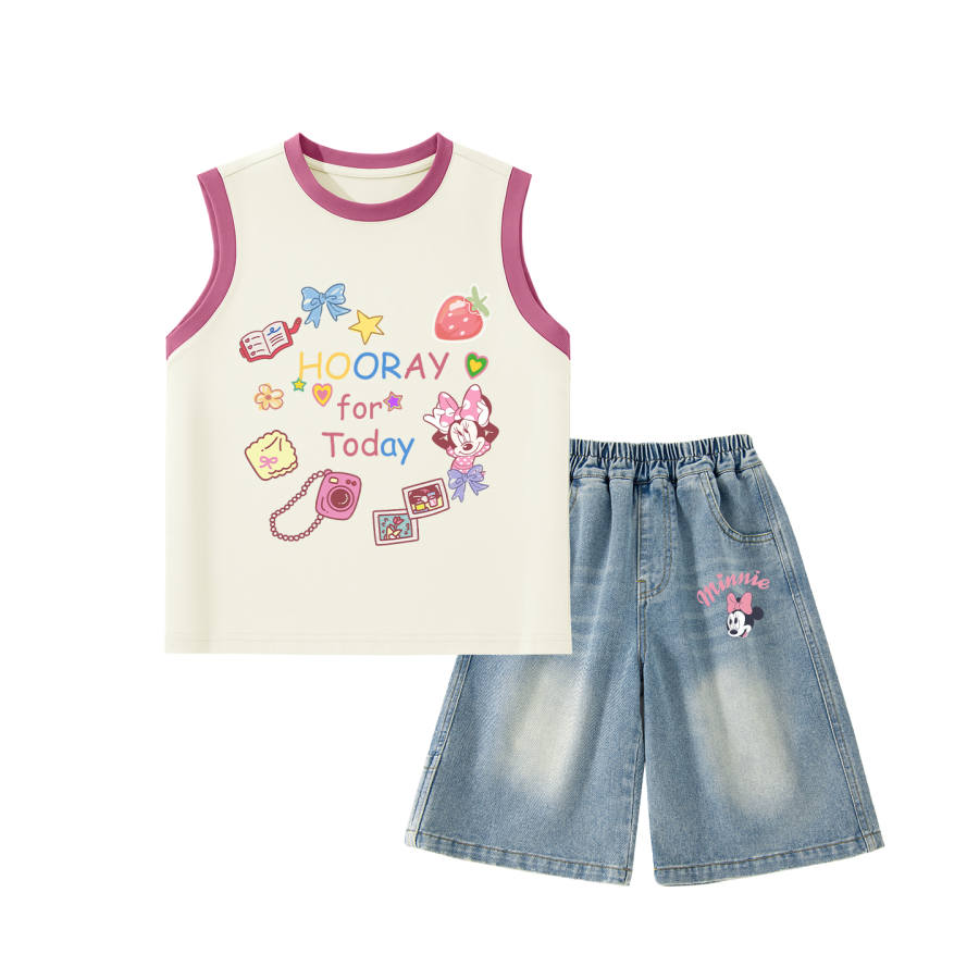 Disney Kids Casual Sportswear Crew Neck Thin Stretch