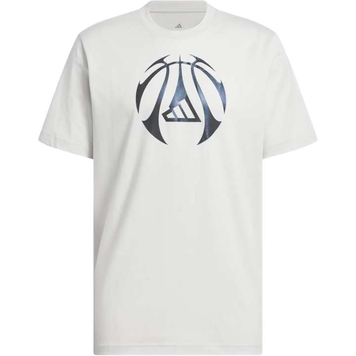 Adidas Adidas Hoops T Shirts Men's Gray Crew Neck