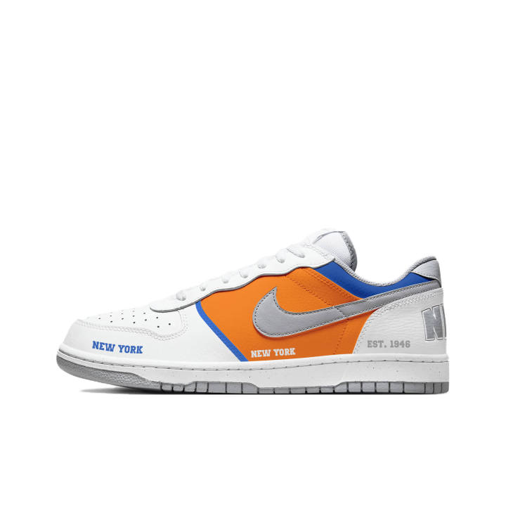 Nike Nike Big Skateboard Shoes Men's Low Top White/Orange/Gray