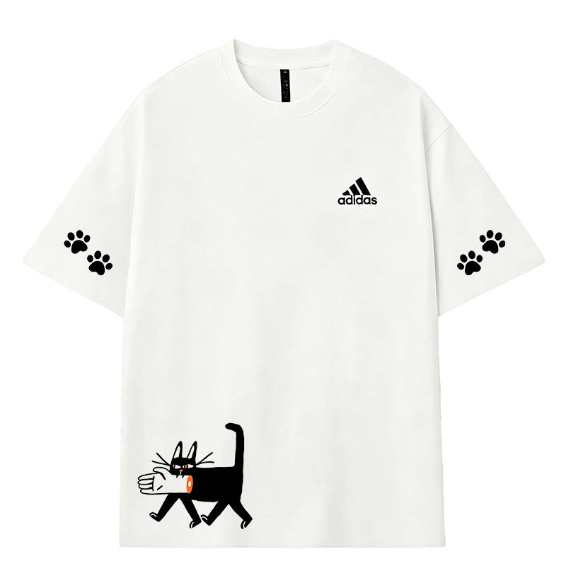 Adidas Adidas MUST HAVES T Shirts Men's White Crew Neck Moderate