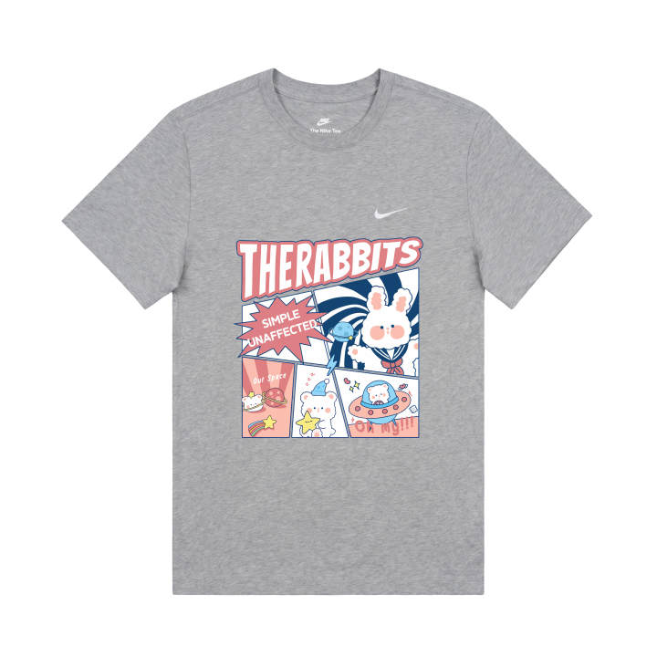 Nike Nike T Shirts Unisex Gray Crew Neck Moderate