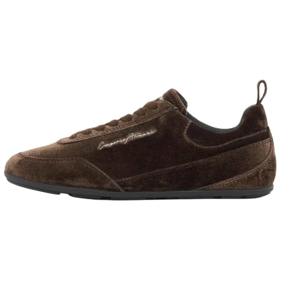 EMPORIO ARMANI Casual Shoes Women's Low Top Dark Brown