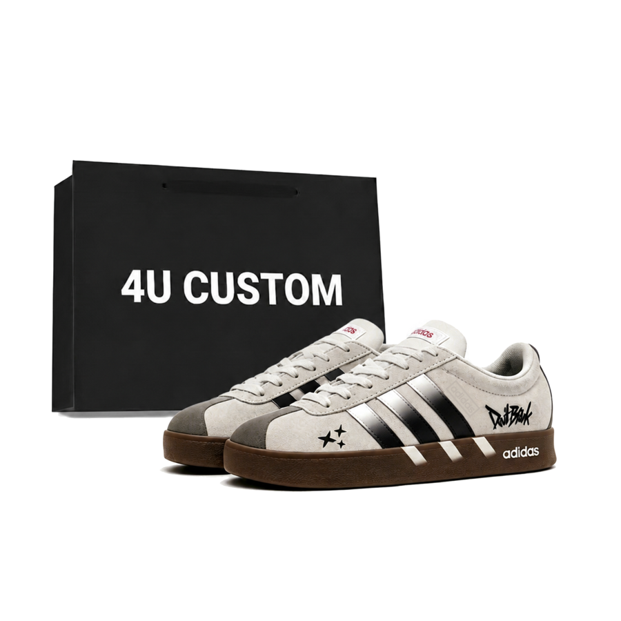 Adidas Neo VL Court 2.0 German Army Trainers Unisex Low Top Beige Brown