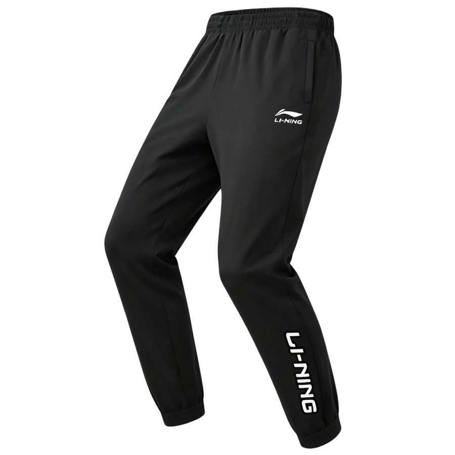 Li-Ning Li Ning Casual Pants Men's Black Moderate Cuffed Pants