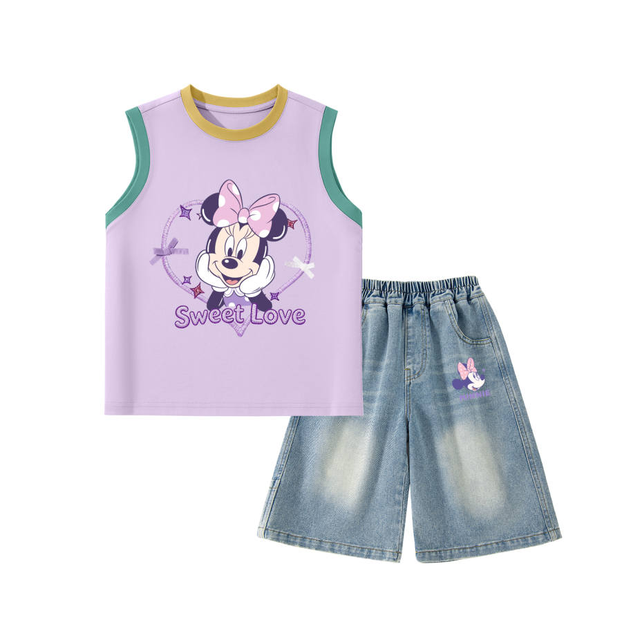 Disney Kids Casual Sportswear Crew Neck Thin Stretch