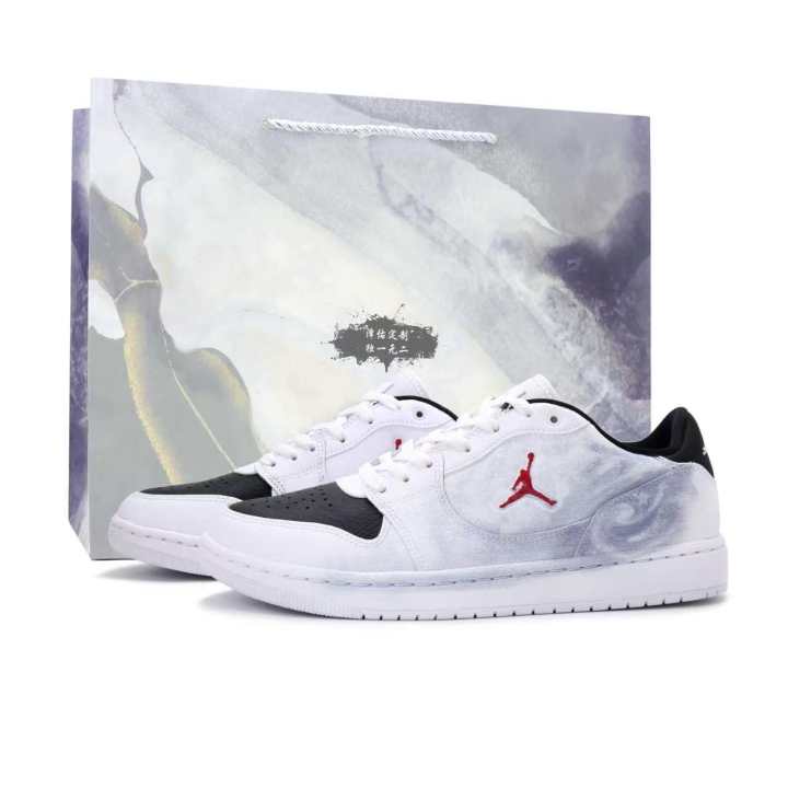 Jordan Jordan COURT CONNECT Skateboard Shoes Men's Low Top Black/White/Blue/Red