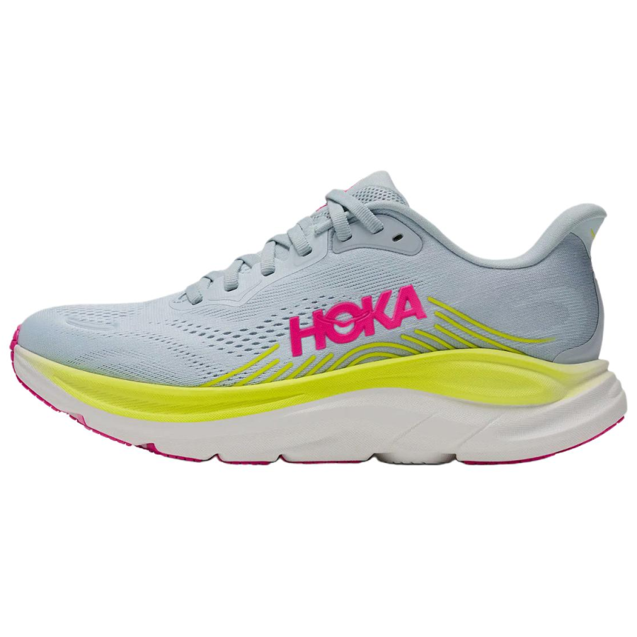 HOKA ONE ONE CLIFTON 11 Running Shoes Women's Blue Yellow Pink
