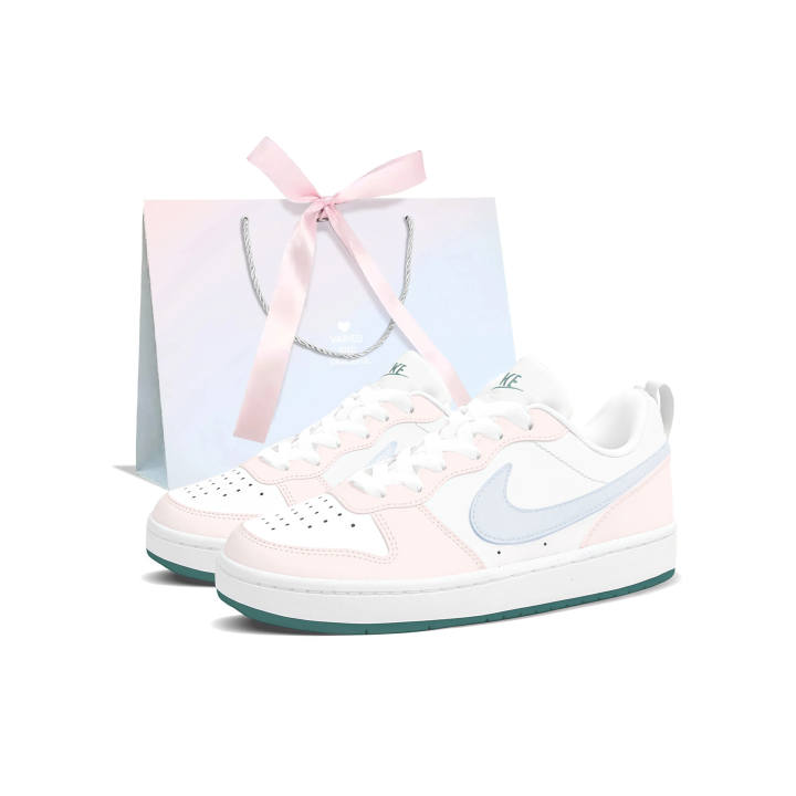 Nike Nike Court Borough 2 Skateboard Shoes Unisex Low Top Pink Blue