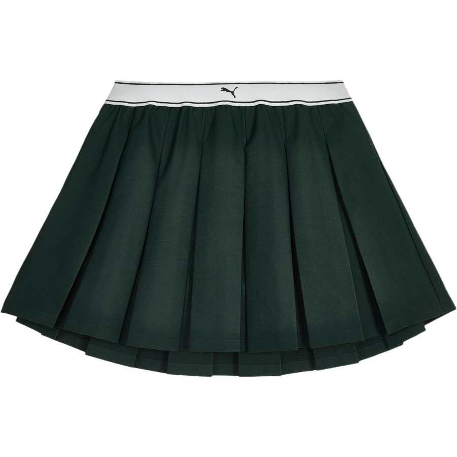 PUMA Casual Short Skirts Women's Dark Green Moderate Short Skirt Pleated Skirt