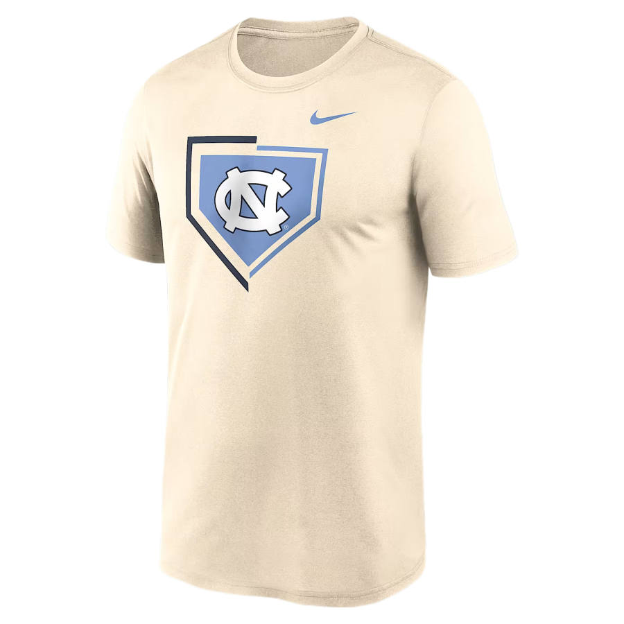 Nike Nike Dri Fit College T Shirts Men's Natural Crew Neck Moderate