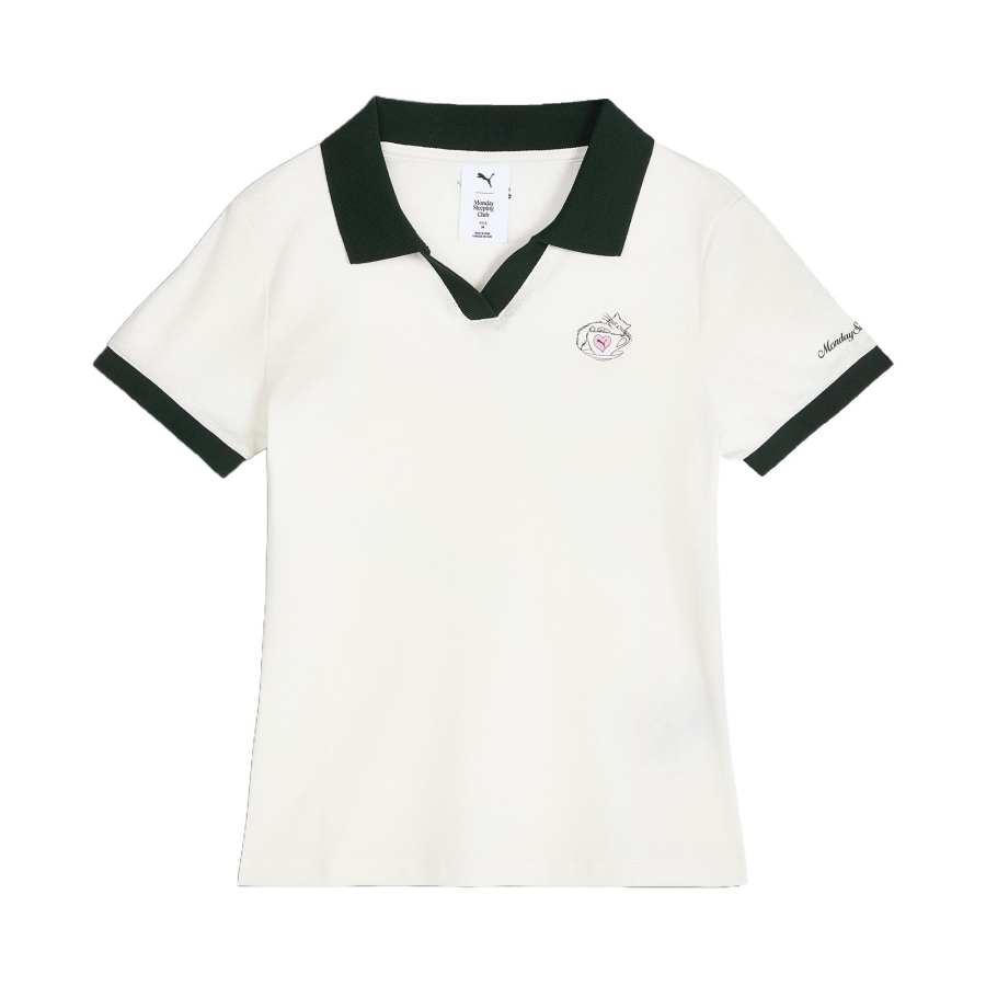 PUMA X MONDAY SLEEPING CLUB Polo Shirts Unisex Warm White Lapel Moderate