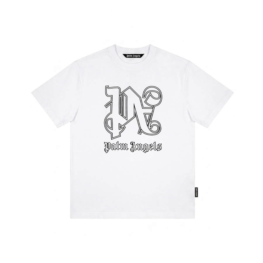 PALM ANGELS T Shirts Unisex Crew Neck Thin Straight Fit