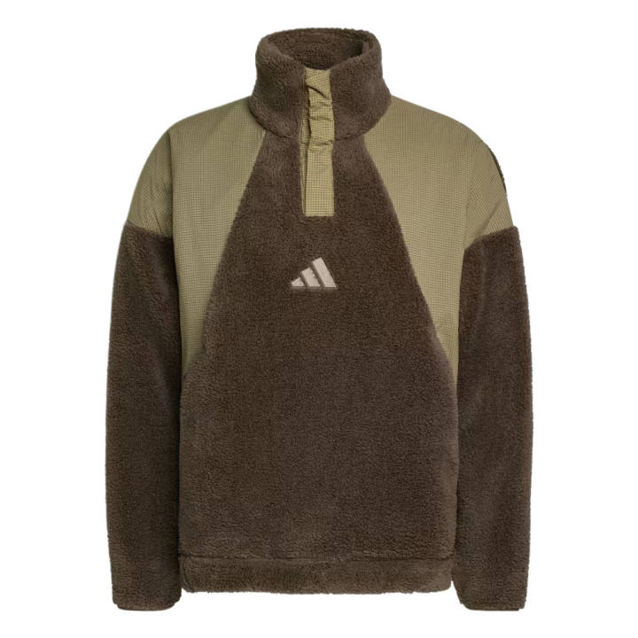 Adidas Adidas XPLORIC Sweatshirts Men's Dark Olive Green Stand Collar Moderate