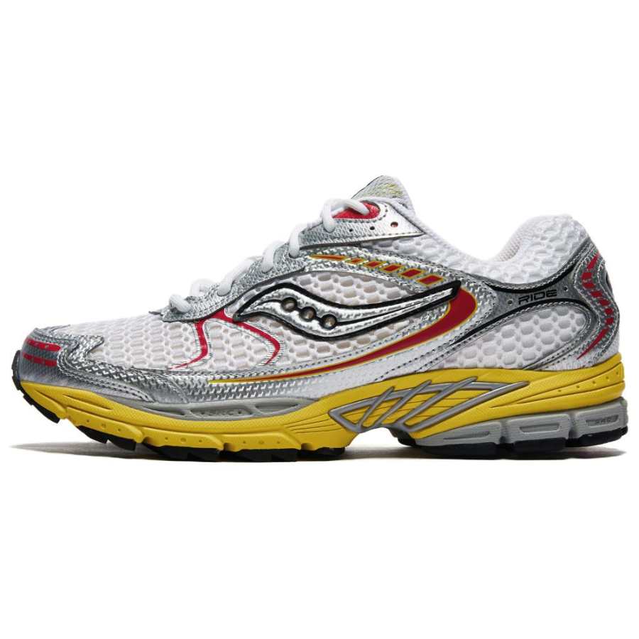 Saucony ProGrid Ride 1 Running Shoes Unisex White Yellow