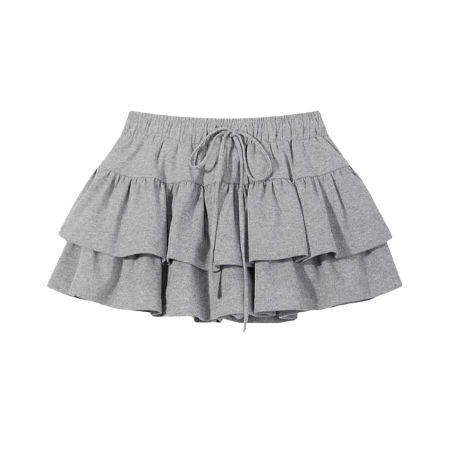 Sugarfunk Casual Short Skirts Women's Thin Short Skirt Tiered Skirt