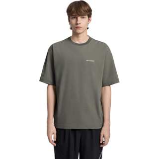 SALOMON T Shirts Men's Smoky Olive Green Crew Neck Moderate