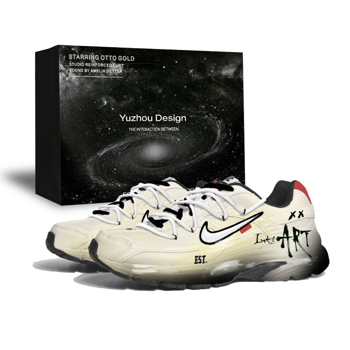 Nike Nike Initiator Running Shoes Men's Low Top Beige Black Red White Color Block