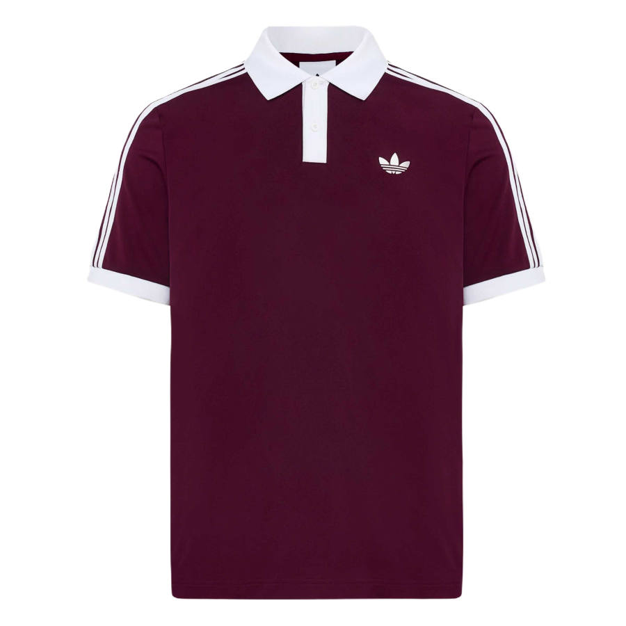 Adidas Originals Sport Performance Tennis Tops Unisex Dark Reddish Purple Polo Collar Moderate