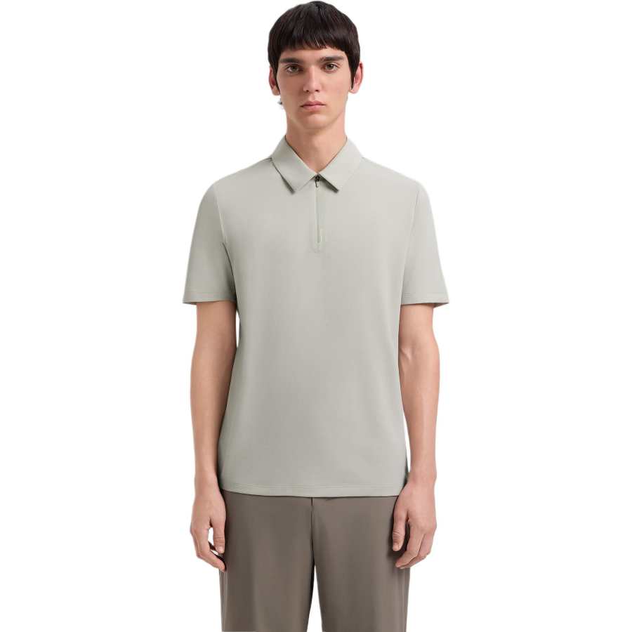 SALOMON Polo Shirts Men's Willow Cotton Gray Lapel Moderate