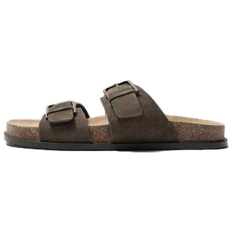 ZARA ZARA Slide Slippers Men's Umber