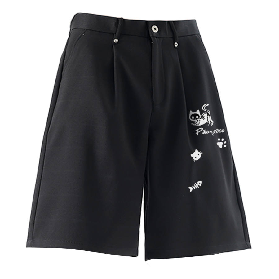 PAL ONGACO Casual Shorts Unisex Thin Straight Fit Pants