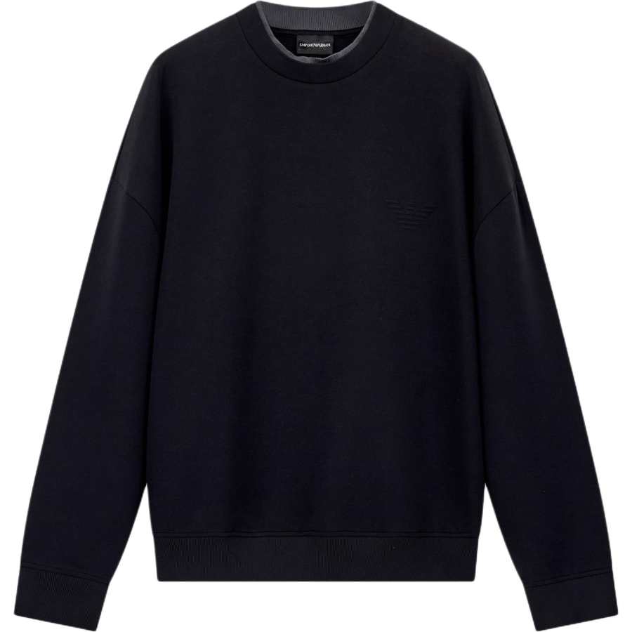EMPORIO ARMANI Sweatshirts Men's Black Crew Neck Moderate