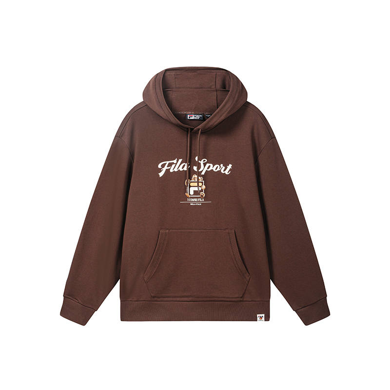 FILA ORIGINALE Sweatshirts Unisex Sandy Tawny Hooded Non Detachable Moderate Other